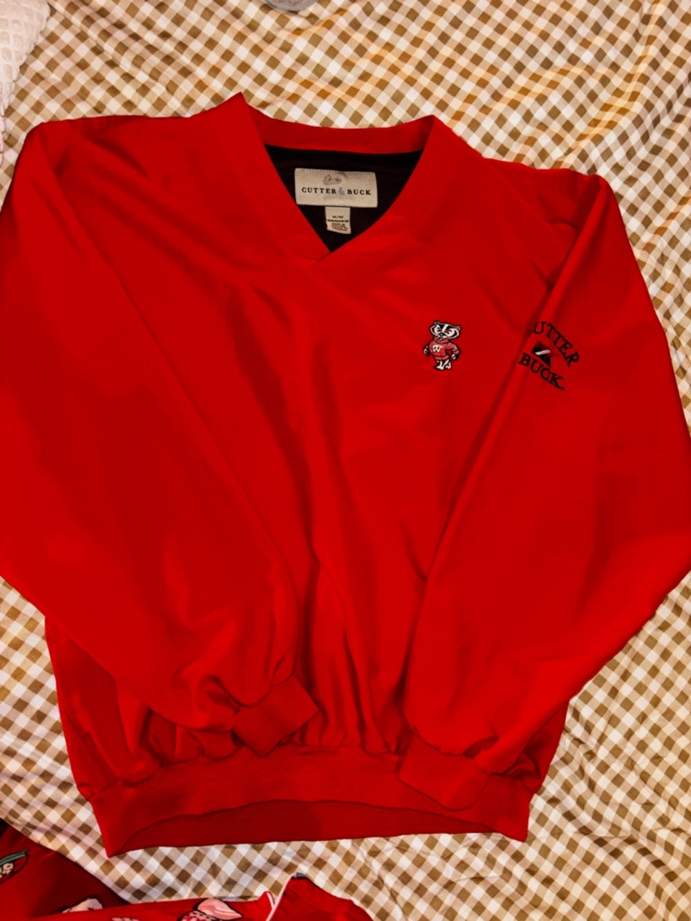 Cutter & Buck Red V-Neck wind breaker